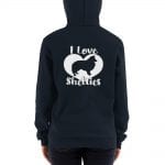 I Love Shelties White-Out Zip-up Unisex Hoodie
