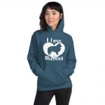 I Love Shelties White-Out Unisex Pullover Hoodie