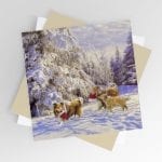 Sheltie Single Christmas Card – In The Snow