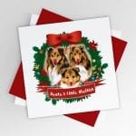 Sheltie Single Christmas Card – Santa’s Little Shelties