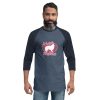 I Love Shelties Logo 3/4 Sleeve Raglan Shirt - Image 3