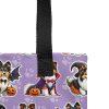 Halloween Sheltie Pattern Purple Tote Bag - Image 3